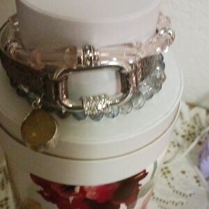 Elegant Silver and Gold Women's Bracelet